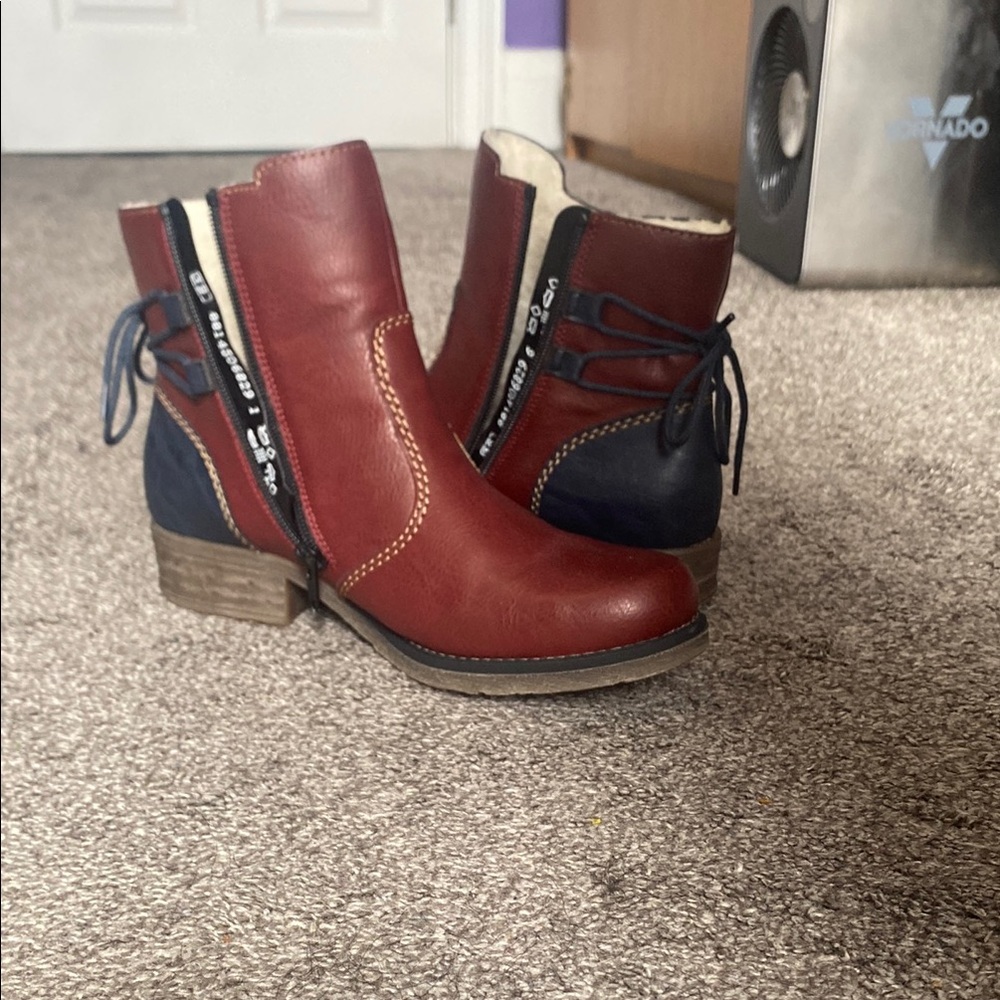 Stylish Red and Blue Women's Boots
